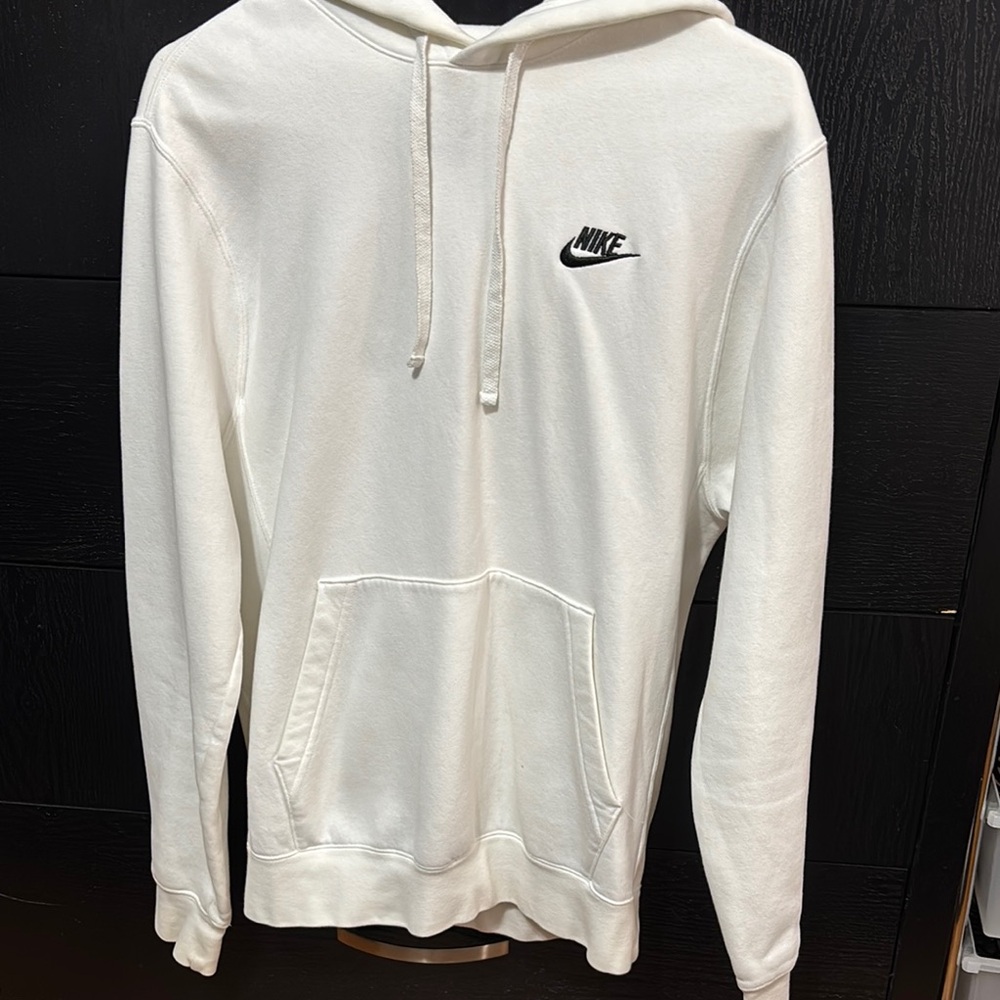 Nike White Sweater with Iconic Swoosh